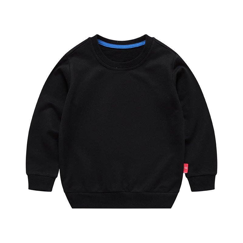 Boys Korean Round Neck Solid Color Loose Long Sleeve Pullover Boys Korean Round Neck Solid Color Loose Long Sleeve Pullover
